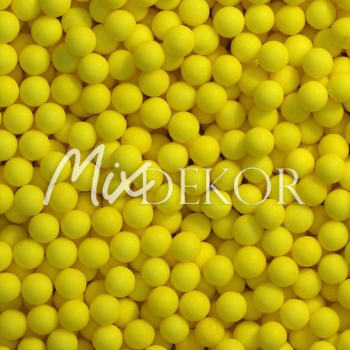 Посыпка MIXIE Шарики матовые Желтые 7 мм 600 г